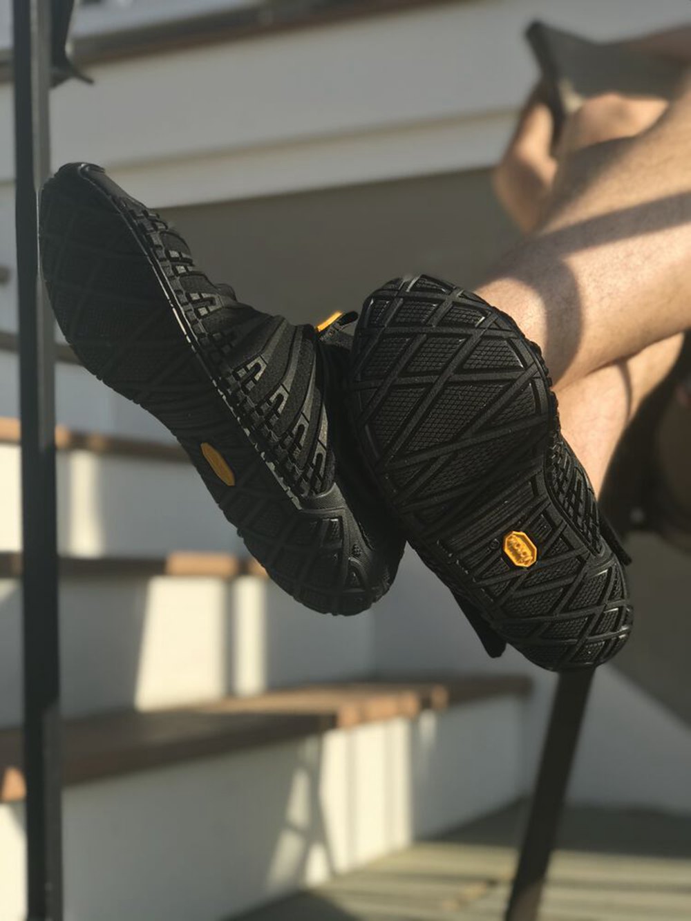 Zapatos Hombre Negros - Furoshiki Knit Altos - YWQXUC-280